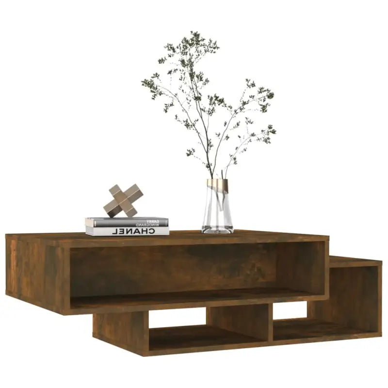 Salontafel van bewerkt hout met opbergruimte voor woonkamer en kantoor - Salontafels