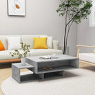 Salontafel van bewerkt hout met opbergruimte voor woonkamer en kantoor - Betongrijs / 1 - Salontafels