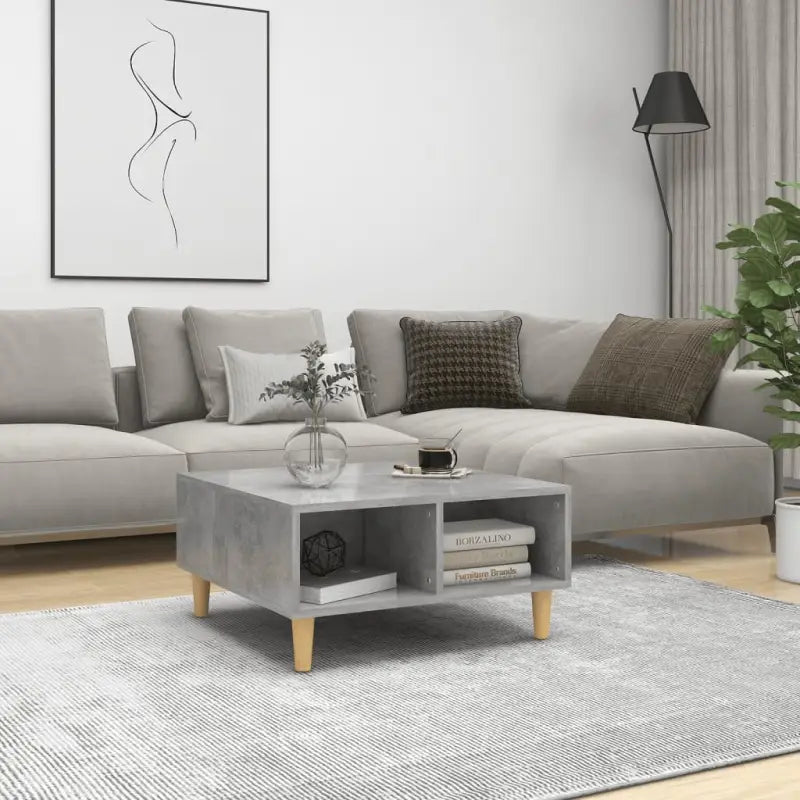 Salontafel van bewerkt hout met Scandinavische charme en opbergruimte - Salontafels