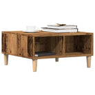 Salontafel van bewerkt hout met Scandinavische charme en opbergruimte - Oud hout / 1 - Salontafels