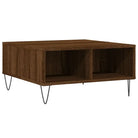 Salontafel van bewerkt hout met stevige ijzeren poten - Salontafels