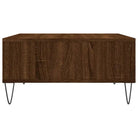 Salontafel van bewerkt hout met stevige ijzeren poten - Salontafels