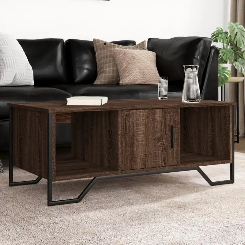 Salontafel van bewerkt hout voor een elegante en eenvoudig schoon woonkamer - bruin eikenkleur / 1 - Salontafels
