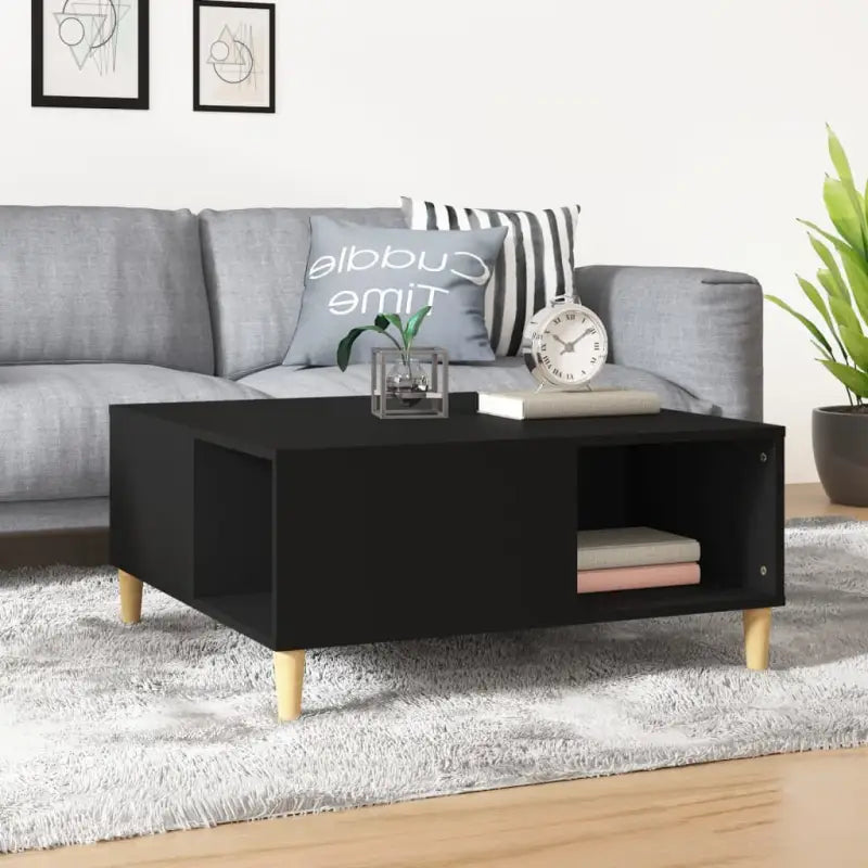 Salontafel van bewerkt hout voor een elegante en stevige uitstraling - Zwart / 1 - Salontafels