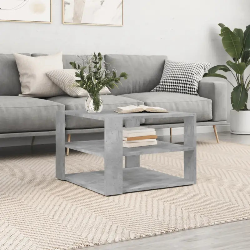 Salontafel van bewerkt hout voor een elegante woonkamer uitstraling - Betongrijs / 1 - Salontafels