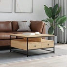 Salontafel van bewerkt hout voor een elegante woonkamer uitstraling - Sonoma eiken / 80 x 80 x 45 cm / 1 - Salontafels