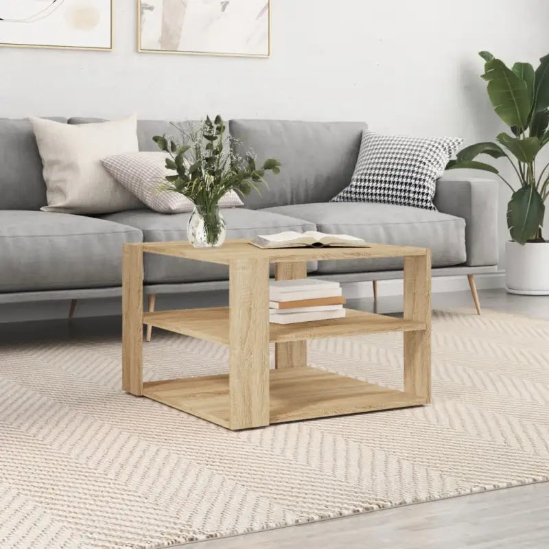Salontafel van bewerkt hout voor een elegante woonkamer uitstraling - Salontafels
