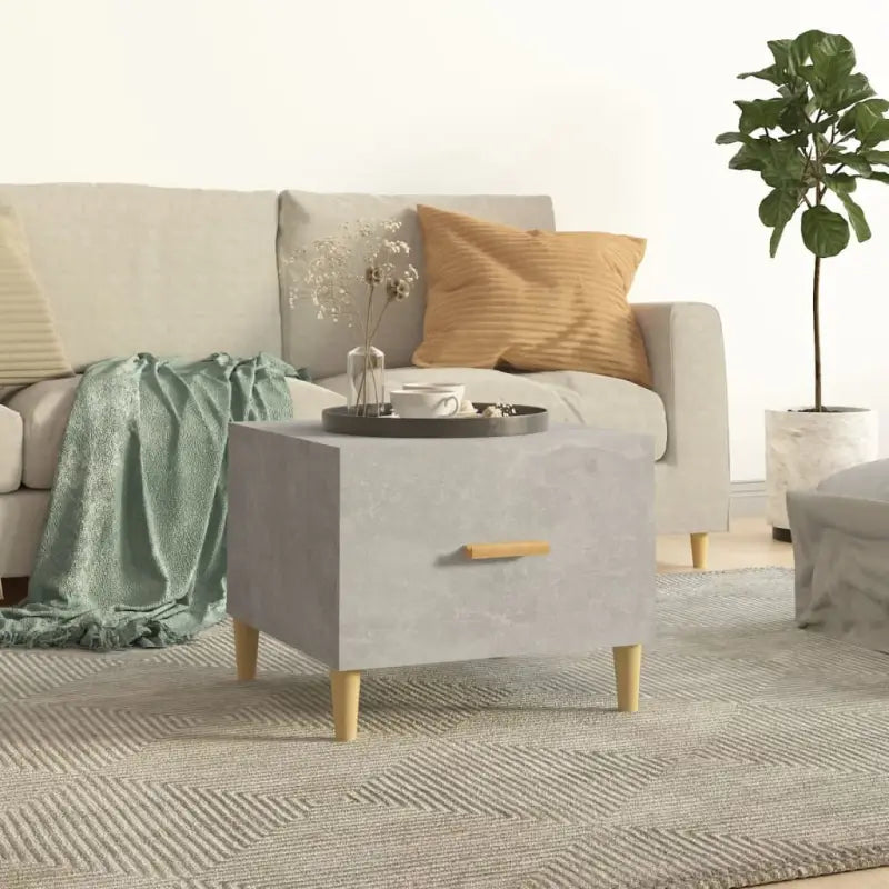 Salontafel van bewerkt hout voor een stevige en stijlvolle uitstraling - Betongrijs / 1 - Salontafels