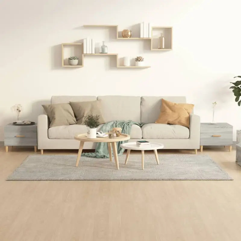 Salontafel van bewerkt hout voor een stevige en stijlvolle uitstraling - Grijs sonoma / 2 - Salontafels