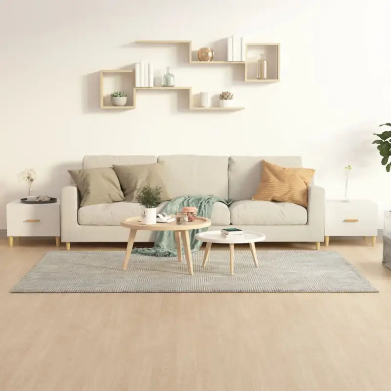 Salontafel van bewerkt hout voor een stevige en stijlvolle uitstraling - Hoogglans wit / 2 - Salontafels
