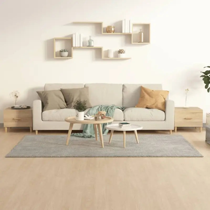 Salontafel van bewerkt hout voor een stevige en stijlvolle uitstraling - Sonoma eiken / 2 - Salontafels