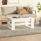Salontafel van bewerkt hout voor een stijlvolle en duurzame woonkamer - Hoogglans wit / 1 - Salontafels