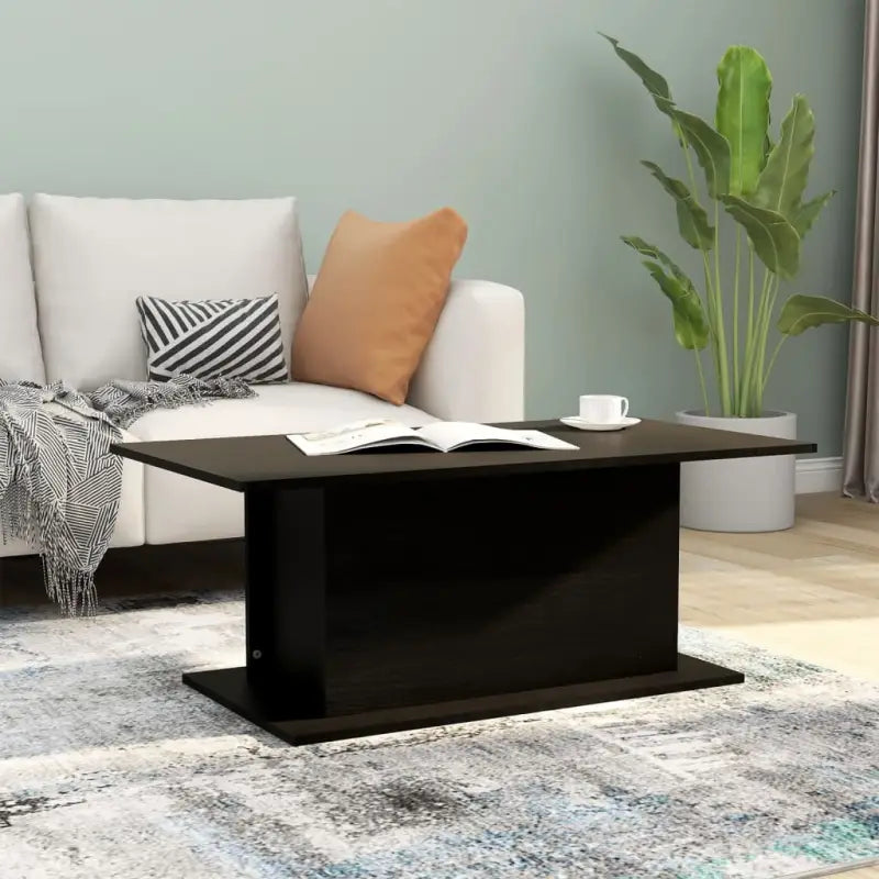 Salontafel van bewerkt hout voor een stoer en duurzame woonkamer - Zwart / 102 x 55.5 x 40 cm / 1 - Salontafels