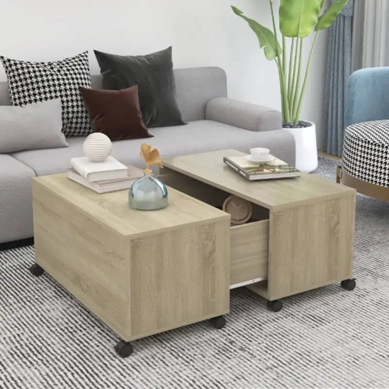 Salontafel van bewerkt hout voor een tijdloze woonstijl - Salontafels