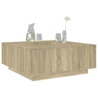 Salontafel van bewerkt hout voor gezellige bijeenkomsten - Sonoma eiken / 1 - Salontafels