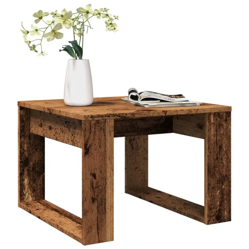 Salontafel van bewerkt hout voor stijl en functionaliteit in je woonkamer - Oud hout / 50 x 50 cm / 1 - Salontafels