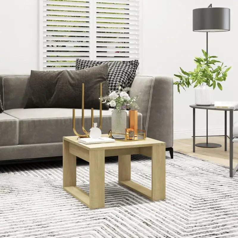 Salontafel van bewerkt hout voor stijl en functionaliteit in je woonkamer - Sonoma eiken / 50 x 50 cm / 1 - Salontafels