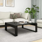 Salontafel van bewerkt hout voor stijl en functionaliteit in je woonkamer - Zwart / 100 x 100 cm / 1 - Salontafels