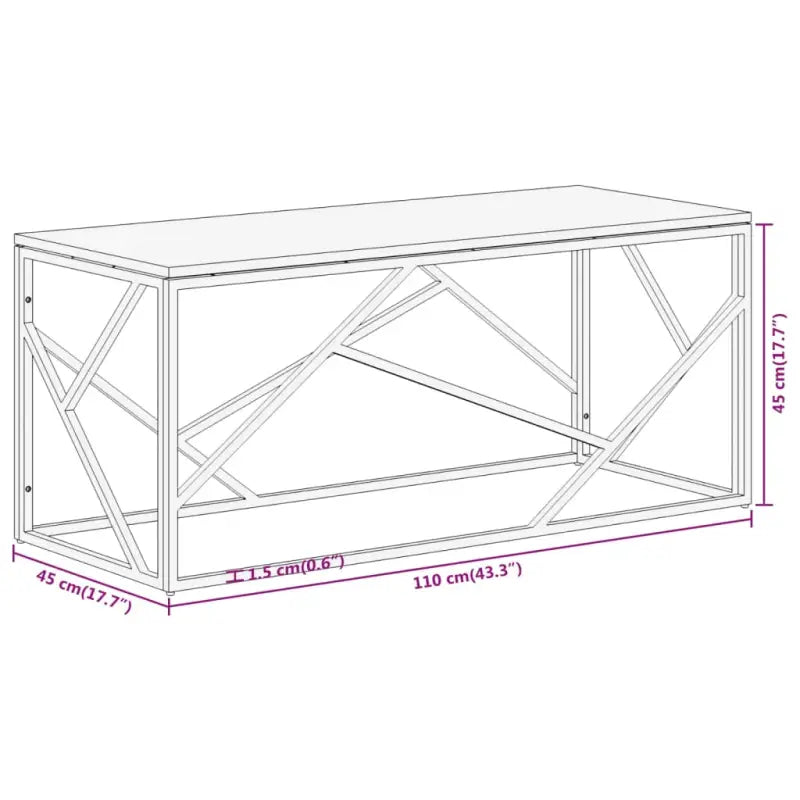Salontafel van gerecycled hout met roestvrij staal frame - Salontafels