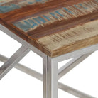 Salontafel van gerecycled hout met roestvrij staal frame - Salontafels
