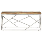 Salontafel van gerecycled hout met roestvrij staal frame - Salontafels