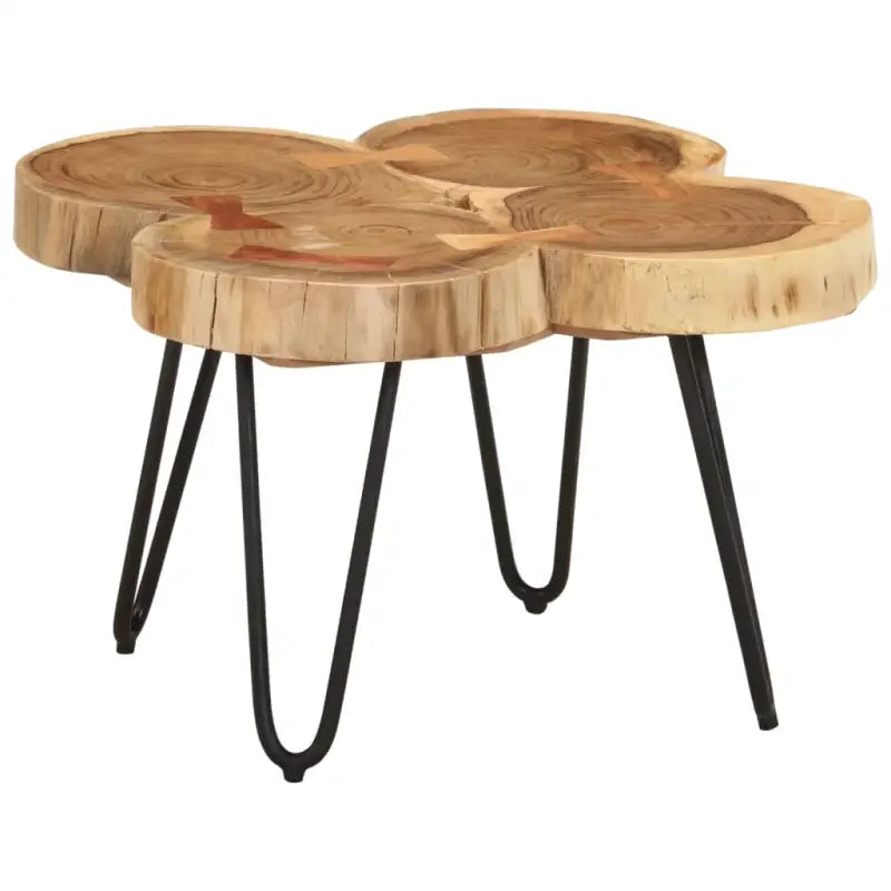 Salontafel van massief acaciahout met elegant design - 52 x 50 x 36 cm / 1 - Salontafels