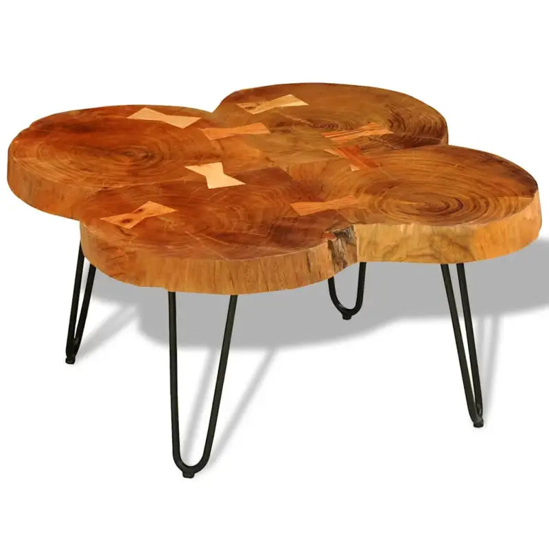Salontafel van massief acaciahout met elegant design - 65 x 65 x 35 cm / 1 - Salontafels