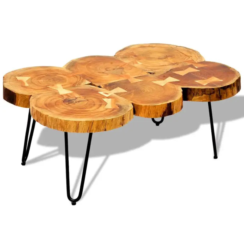 Salontafel van massief acaciahout met elegant design - 90 x 60 x 35 cm / 1 - Salontafels