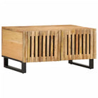 Salontafel van massief acaciahout met glazen tafelblad - Lichtbruin / 1 / massief mangohout - Salontafels