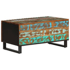 Salontafel van massief acaciahout met glazen tafelblad - Salontafels