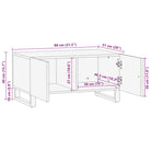 Salontafel van massief acaciahout met glazen tafelblad - Salontafels