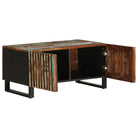 Salontafel van massief acaciahout met glazen tafelblad - Salontafels
