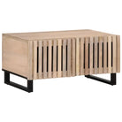 Salontafel van massief acaciahout met glazen tafelblad - Wit / 1 / massief mangohout - Salontafels