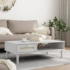 Salontafel van massief grenenhout met een rustieke uitstraling - Wit / 1 - Salontafels