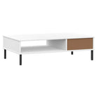 Salontafel van massief grenenhout met metalen poten - Salontafels