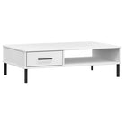 Salontafel van massief grenenhout met metalen poten - Salontafels