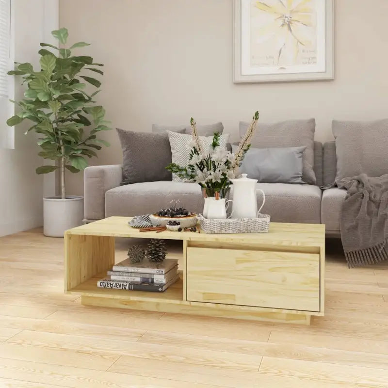 Salontafel van massief grenenhout met modern en tijdloos ontwerp - Naturel / 1 - Salontafels