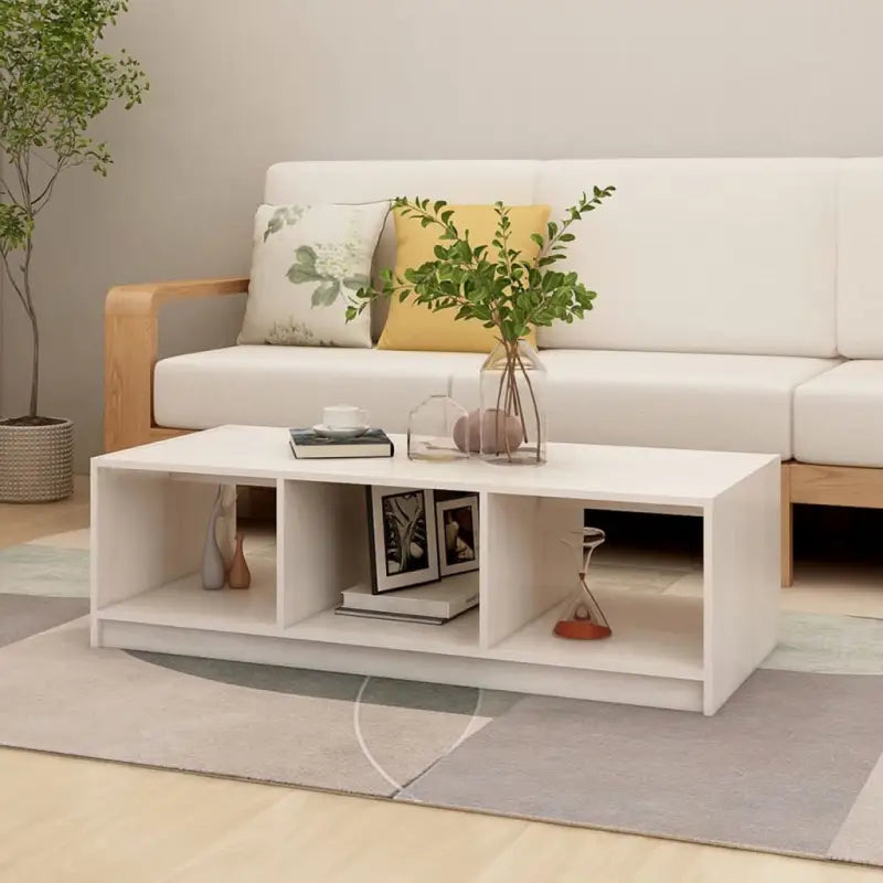 Salontafel van massief grenenhout met modern en tijdloos ontwerp - Wit / 1 - Salontafels