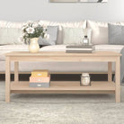 Salontafel van massief grenenhout met open schap voor een rustieke uitstraling - Naturel / 110 x 55 x 45 cm / 1