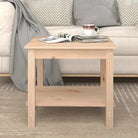 Salontafel van massief grenenhout met open schap voor een rustieke uitstraling - Naturel / 50 x 50 x 45 cm / 1