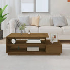 Salontafel van massief grenenhout met rustieke uitstraling - Honingbruin / 1 - Salontafels