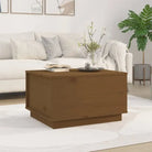 Salontafel van massief grenenhout met rustieke uitstraling - Honingbruin / 1 - Salontafels