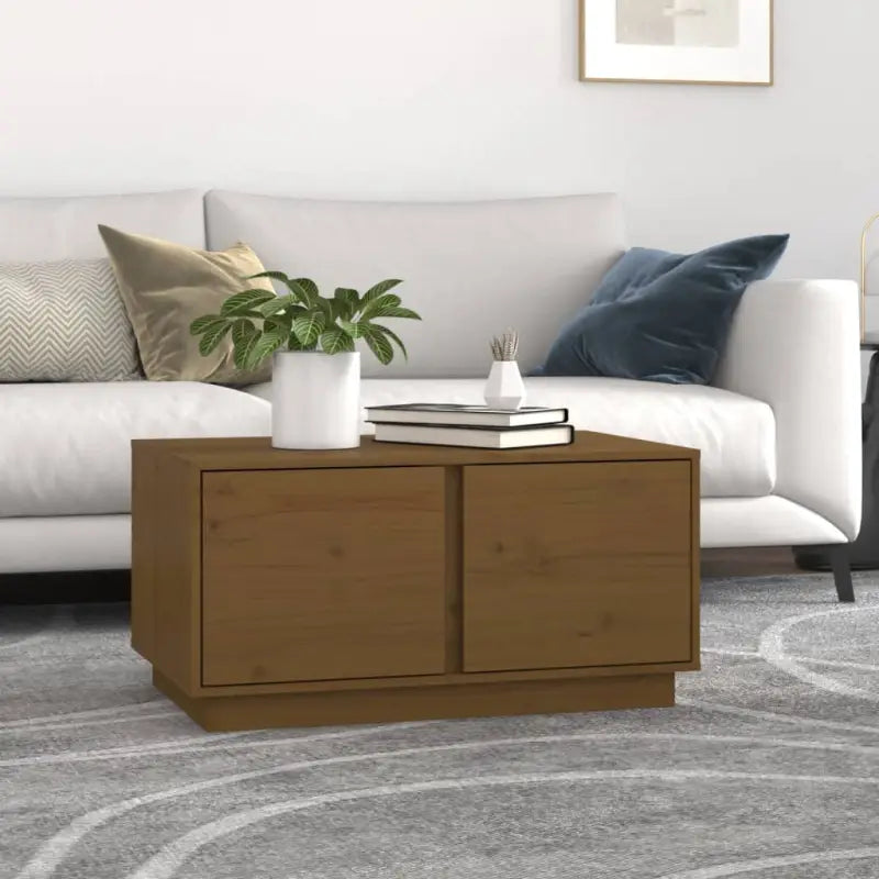 Salontafel van massief grenenhout met rustieke uitstraling - Honingbruin / 1 - Salontafels