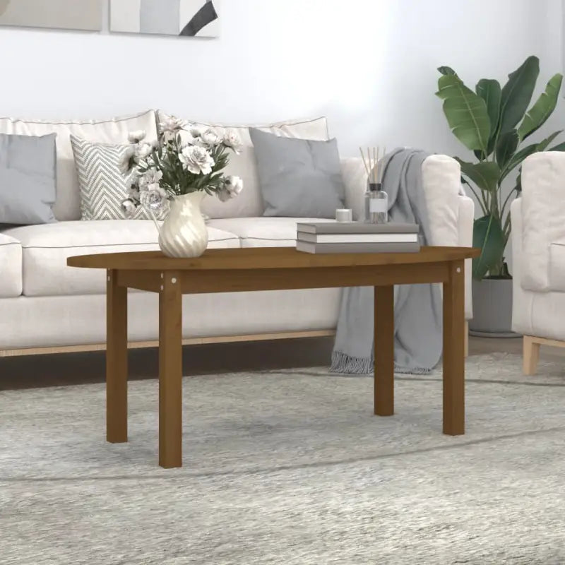 Salontafel van massief grenenhout met rustieke uitstraling - Honingbruin / 110 x 55 x 45 cm / 1 - Salontafels