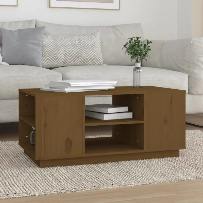 Salontafel van massief grenenhout met rustieke uitstraling - Honingbruin / 1 - Salontafels