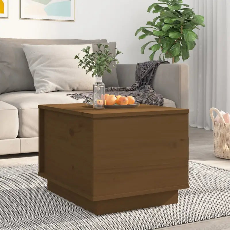 Salontafel van massief grenenhout met rustieke uitstraling - Honingbruin / 1 - Salontafels