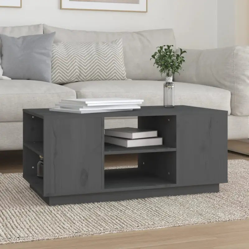 Salontafel van massief grenenhout met rustieke uitstraling - Grijs / 1 - Salontafels