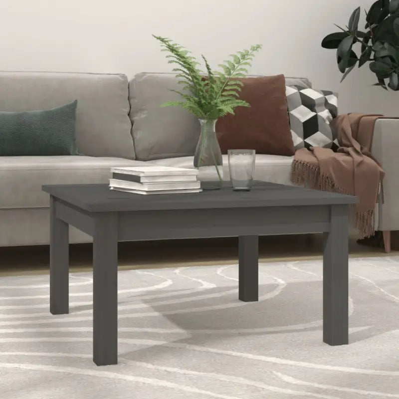 Salontafel van massief grenenhout met rustieke uitstraling - Grijs / 55 x 55 x 30 cm / 1 - Salontafels