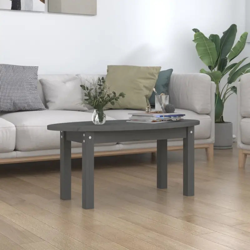 Salontafel van massief grenenhout met rustieke uitstraling - Grijs / 80 x 40 x 35 cm / 1 - Salontafels