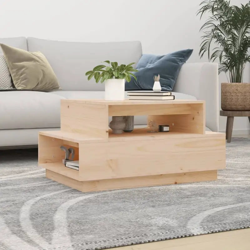 Salontafel van massief grenenhout met rustieke uitstraling - Naturel / 1 - Salontafels